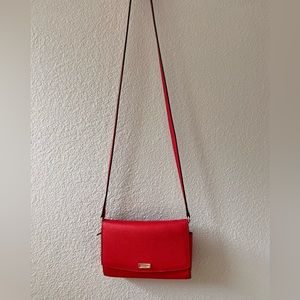 Red Kate Spade Crossbody Leather Bag